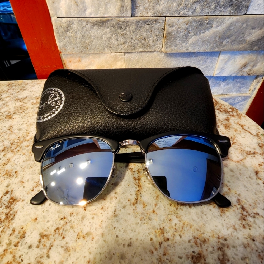 Ray-Ban Clubmaster Custom Grey/Black Sunglassss